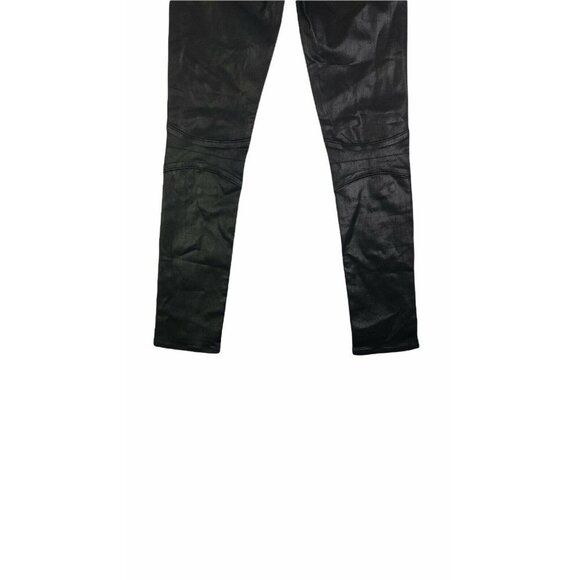 Hudson Los Angeles‎ Womens Black Coated Zipper Pock - Picture 7 of 10